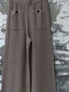 INTO THE EAST 25 Autumn/Winter Khaki/Black Knitted Hollow Straight Pants ITE-E1DGSS020GY20PT-KQH Khaki (E1DGSS027CM20PT)